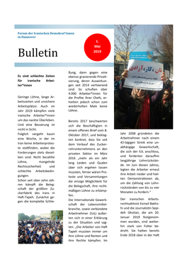 Bulletin 2019