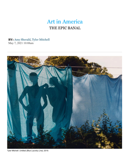 Art in America the EPIC BANAL