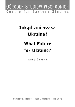 What Future for Ukraine?