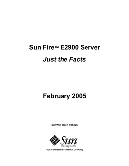 Sun Fire E2900 Server