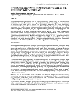 Inferences on Potential Seamount Locations from Mid-Resolution