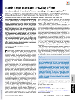 Protein Shape Modulates Crowding Effects