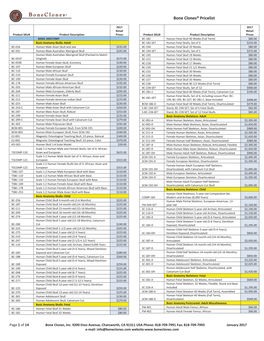 Price List at a Glance