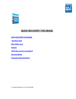 Quick Recovery for Dbase