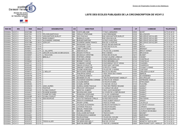 Liste Des Ecoles Publiques De La Circonscription De Vichy 2