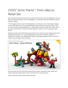 LEGO® Sonic Mania™: from Idea to Retail Set