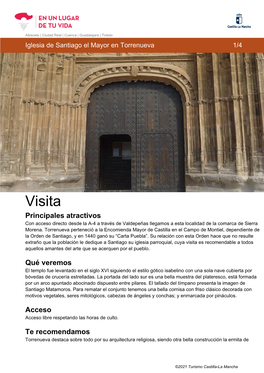 Descargar Guía De Viaje Iglesia De Santiago El Mayor En Torrenueva