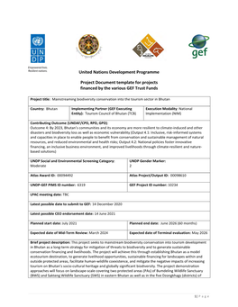 United Nations Development Programme Project Document