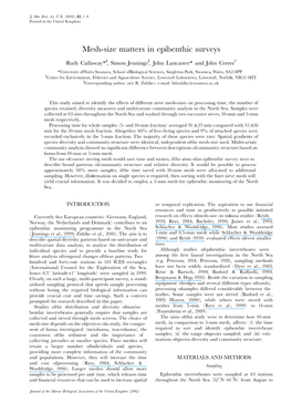 Mesh-Size Matters in Epibenthic Surveys