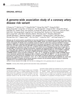 A Genome-Wide Association Study of a Coronary Artery Disease Risk Variant
