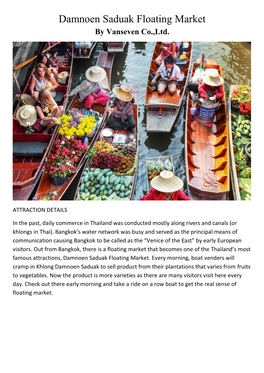 Damnoen Saduak Floating Market by Vanseven Co.,Ltd