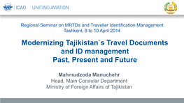 Modernizing Tajikistan's Travel Documents and ID Management