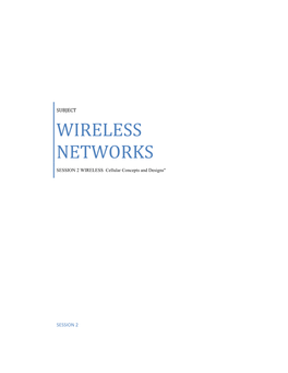 Wireless Networks