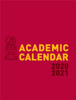 Academic Calendar 2020–2021