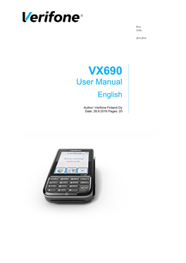 VX690 User Manual
