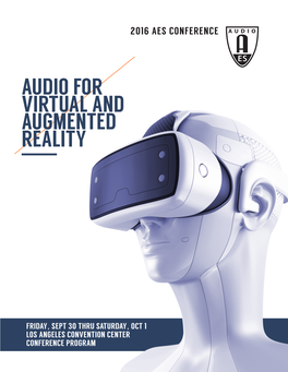 Audio for Virtual and Augmented Reality