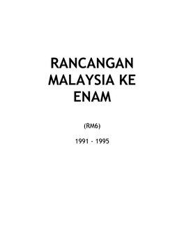 Rancangan Malaysia Ke Enam