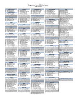 Congressional General Aviation Caucus 114Th Congress