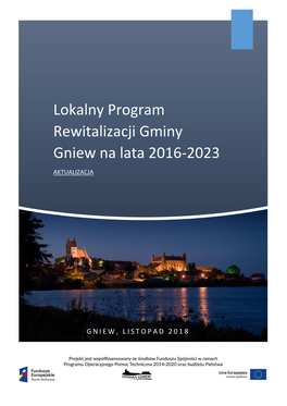 Lokalny Program Rewitalizacji Gminy Gniew Na Lata 2016-2023