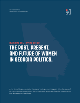 Reaching the Tipping Point: the Past, Present, and Future of Women in Georgia Politics