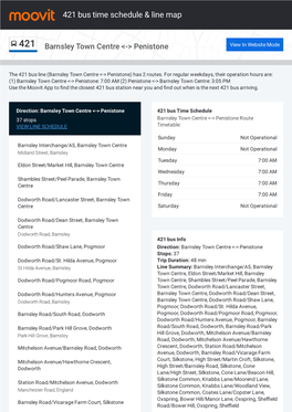 421 Bus Time Schedule & Line Route