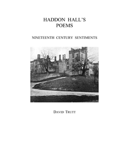 Haddon Hall's Poems