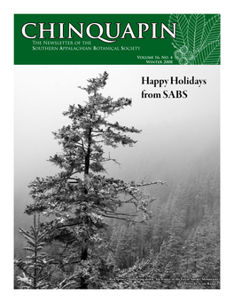 Chinquapin the Newsletter of the Southern Appalachian Botanical Society