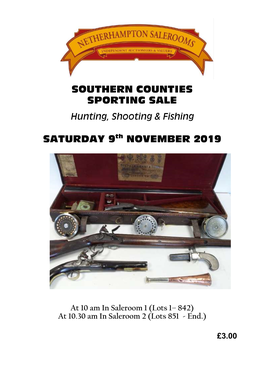 SOUTHERN COUNTIES SPORTING SALE SATURDAY 9Th NOVEMBER