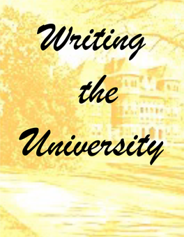 Writing the University