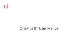 Oneplus 8T User Manual