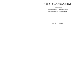 The Stannaries
