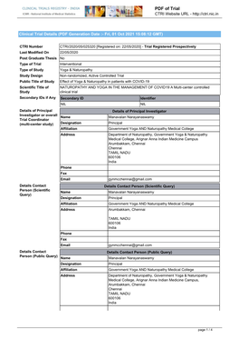 CTRI Trial Data