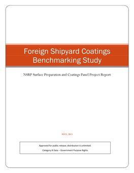 Foreign Shipyard Coatings Benchmarking Study