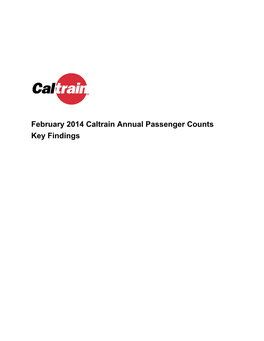 2014 Annual Passenger Counts