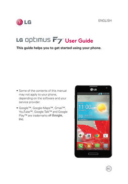 LG Optimus F7 Manual
