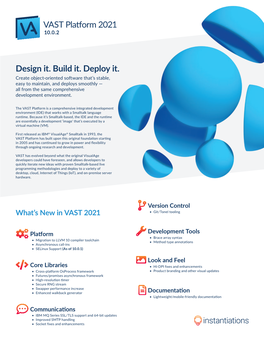 VAST Platform 2021 Design It. Build It. Deploy