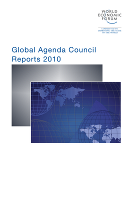 Global Agenda Council Reports 2010 Gl Global Agenda Council O