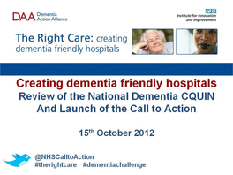 Creating Dementia-Friendly Hospitals