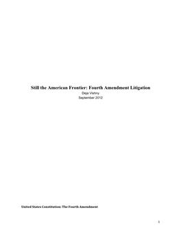 Fourth Amendment Litigation