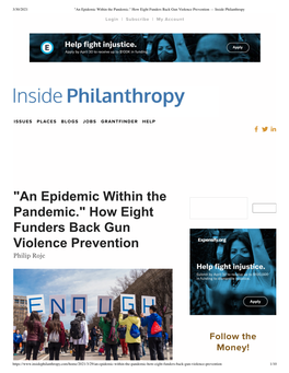 How Eight Funders Back Gun Violence Prevention — Inside Philanthropy