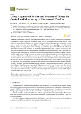Using Augmented Reality and Internet of Things for Control and Monitoring of Mechatronic Devices