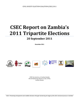 CSEC Report on Zambia's 2011 Tripartite Elections