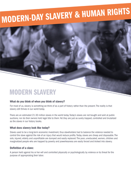 Modern-Day Slavery & Human Rights