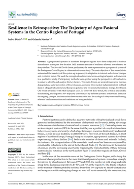 The Trajectory of Agro-Pastoral Systems in the Centro Region of Portugal