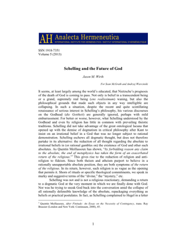 Schelling and the Future of God