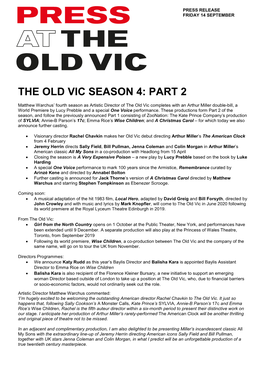 The Old Vic Season 4: Part 2