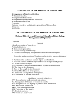 Constitution of the Republic of Uganda, 1995
