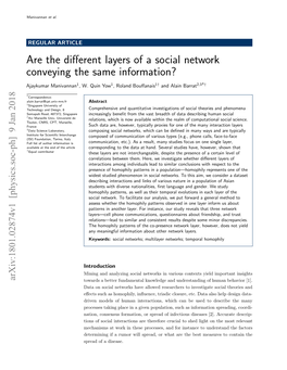 Are the Different Layers of a Social Network Conveying the Same