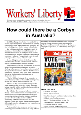 How Could There Be a Corbyn in Australia?