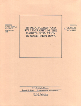 Hydrogeology and Stratigraphy of the Dakota Formation in Northwest Iowa